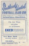 Match programme